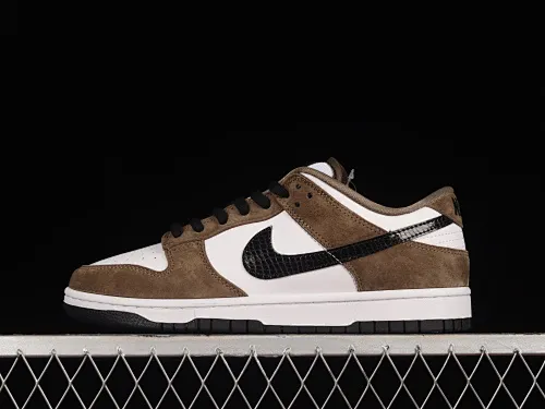 All categories Nk SB Dunk Series Nk SB Dunk Low Low-top sneakers Nk SB Dunk Low Pro "Trail End Brown" suede brown white and black snake pattern SB Dunk Series low-top casual sports skateboard shoes 304292-102